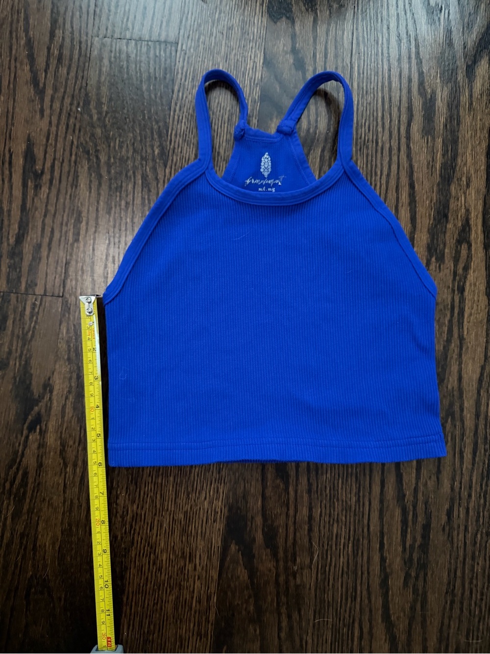 FP Movement Blue Ribbed Crop Tank - Picture 10 of 11
